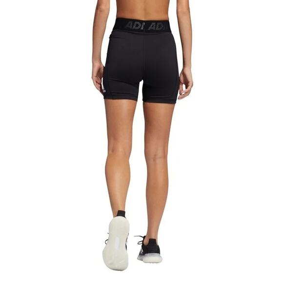 Adidas Womens Techfit Badge Sport Shorts XL Black 3" Pull On Compression NWT - Picture 2 of 10